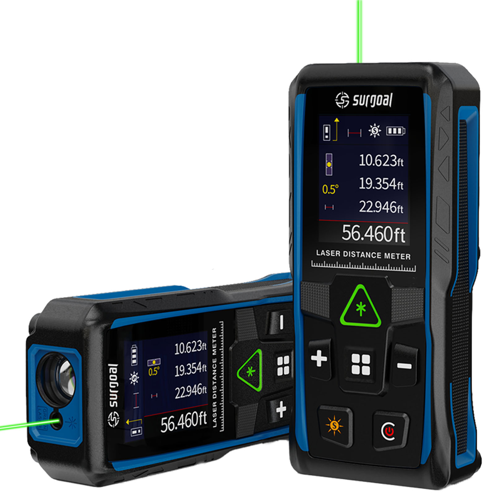Industrial Laser Tape Measure - Télémètre Laser vert multifonction 100m, avec