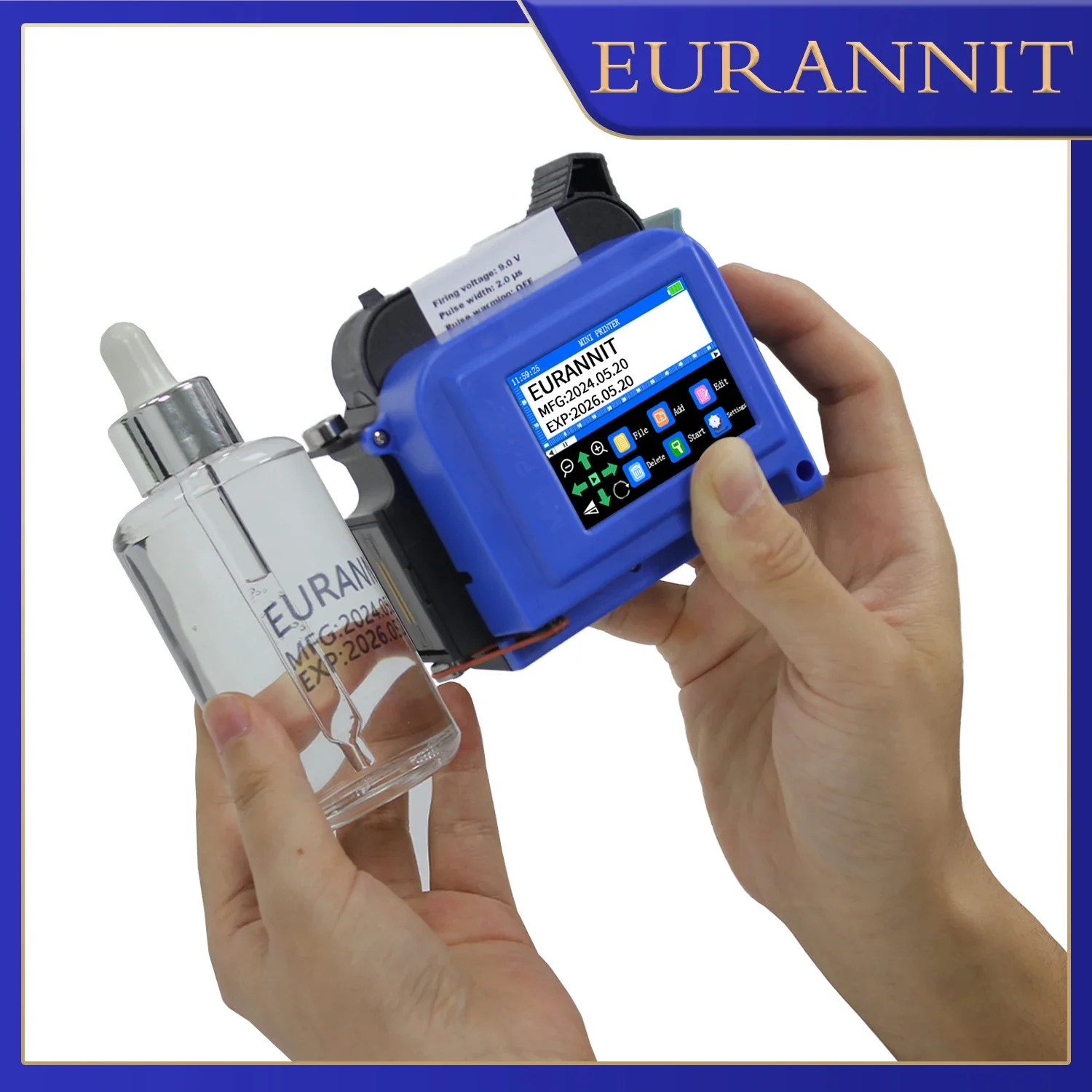 Industrial Laser Printing Machine - EURANNIT E11-Mini imprimante portable à jet