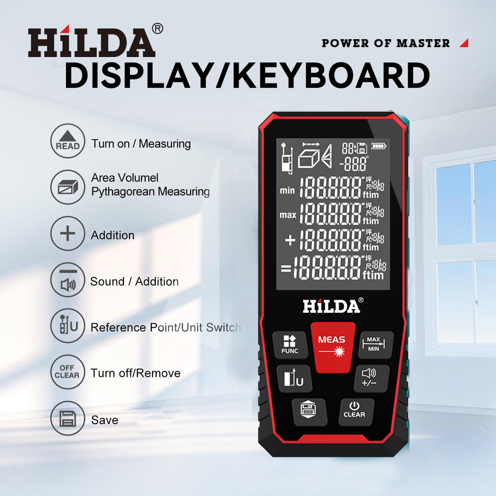 HILDA Laser Distance 50M/100M/ - Industrial Laser Tape Measure avis et prix