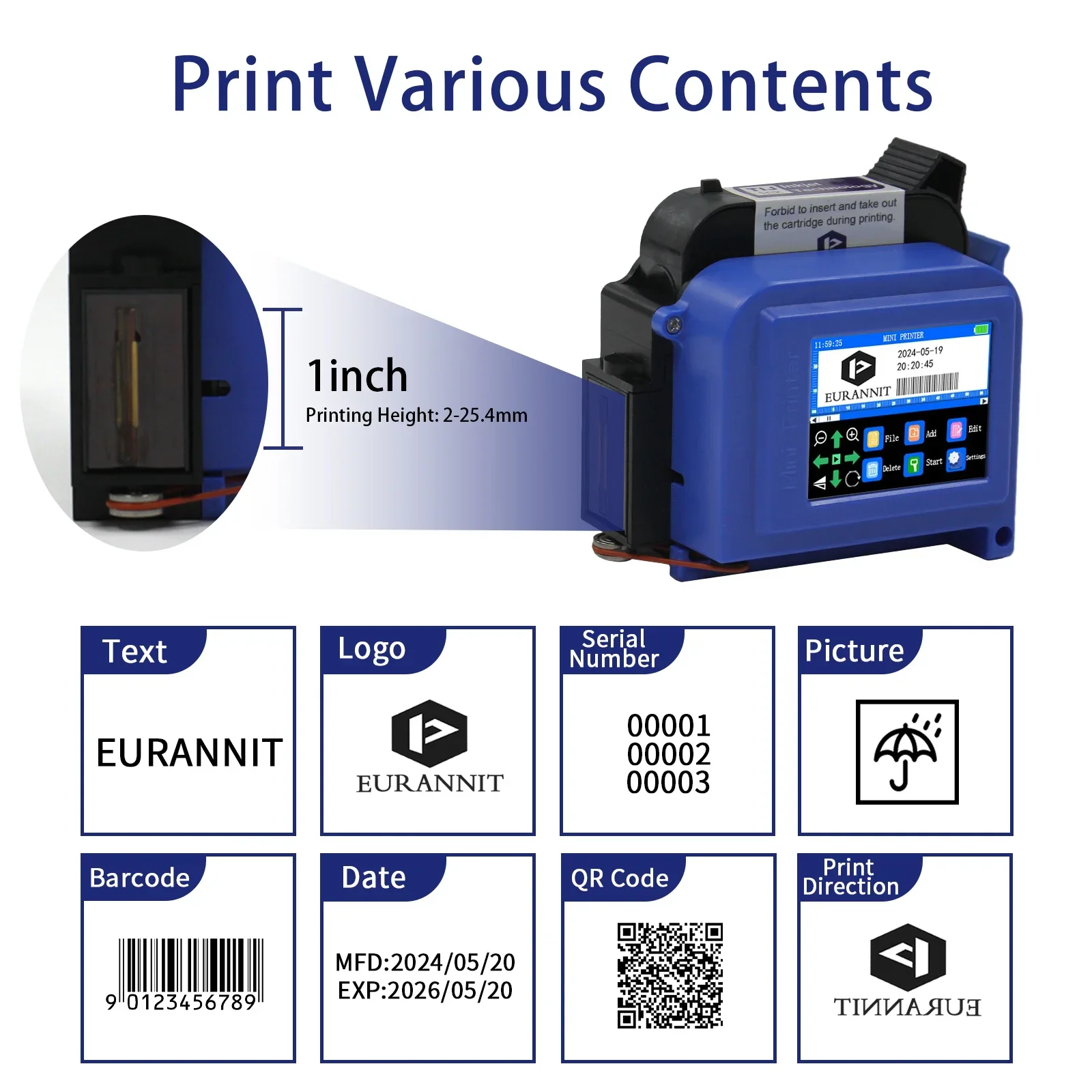 EURANNIT E11-Mini imprimante p - Industrial Laser Printing Machine avis et prix
